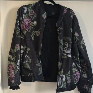 Lululemon Party Bomb Jacket Reversible Garden Party Smooth Black size 8